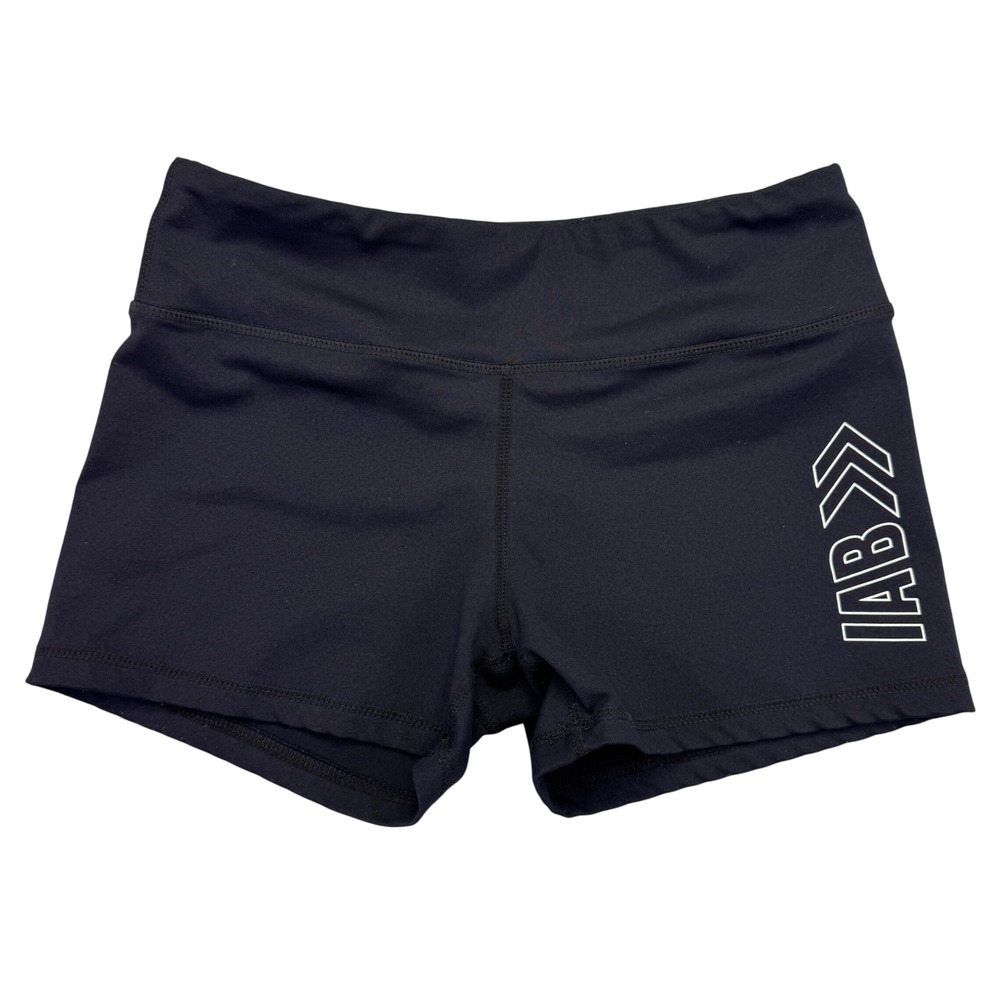 IAB MFG Spandex‎ Women's Small Black Athletic Shorts Activewear Workout Running